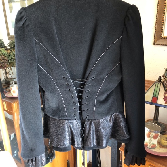 Steampunk Jacket With Laced Corset EUC Sz 4 Little Prince & Piggy Peplum - Picture 6 of 14